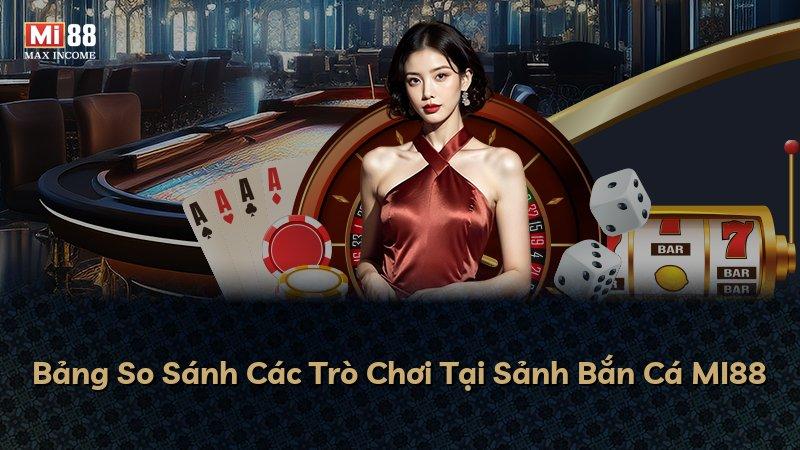 Bảng So Sánh Các Trò Chơi Tại Sảnh Bắn Cá MI88
