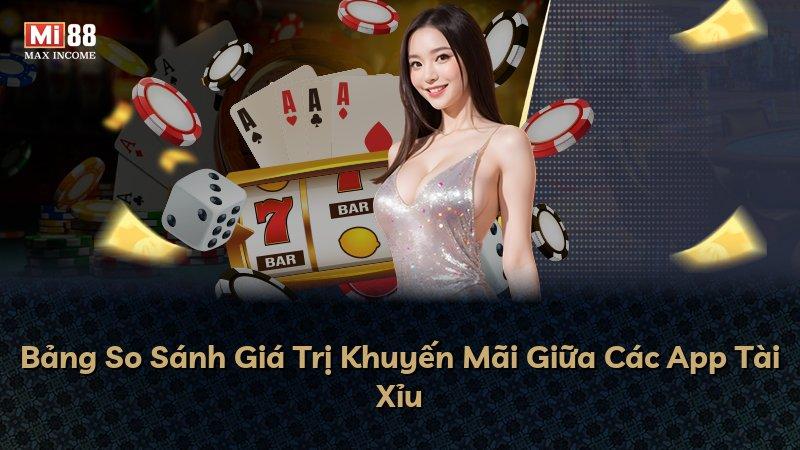 Bảng So Sánh Giá Trị Khuyến Mãi Giữa Các App Tài Xỉu